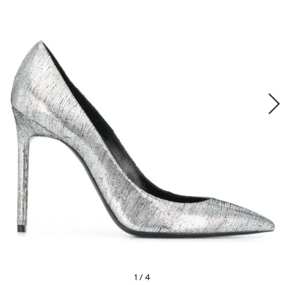 Saint Laurent Anja 105mm Metallic Heels - Picture 11 of 14